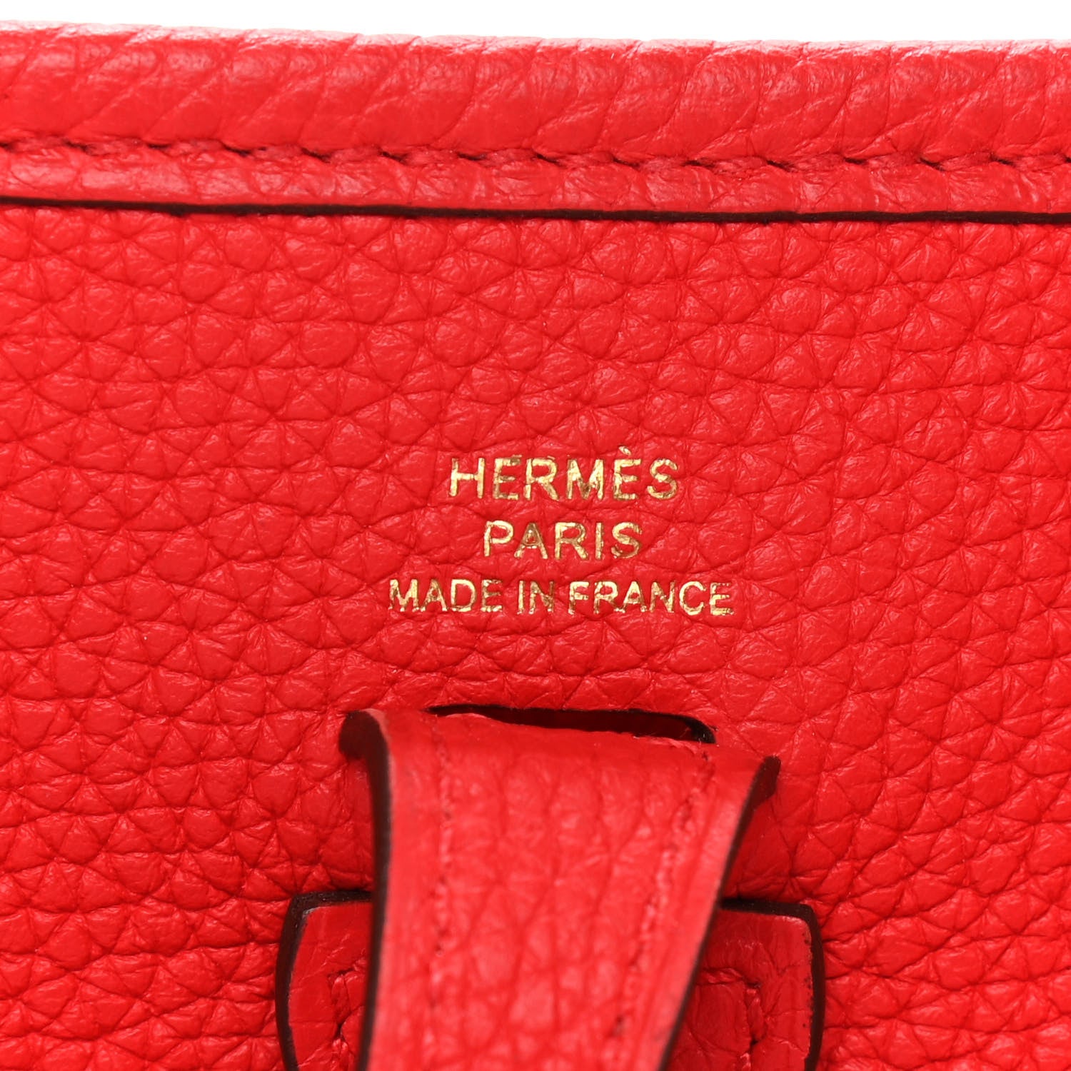 Hermes Taurillon Clemence Evelyne TPM Rouge De Coeur 6 of 9