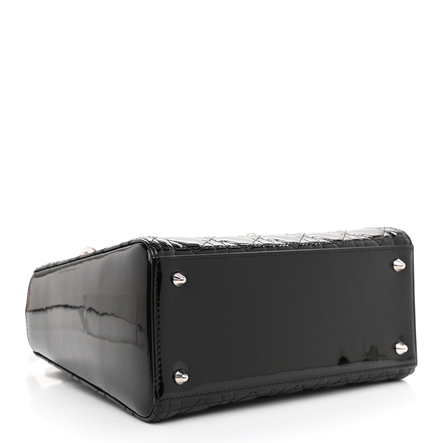 Patent Cannage Medium Lady Dior Black