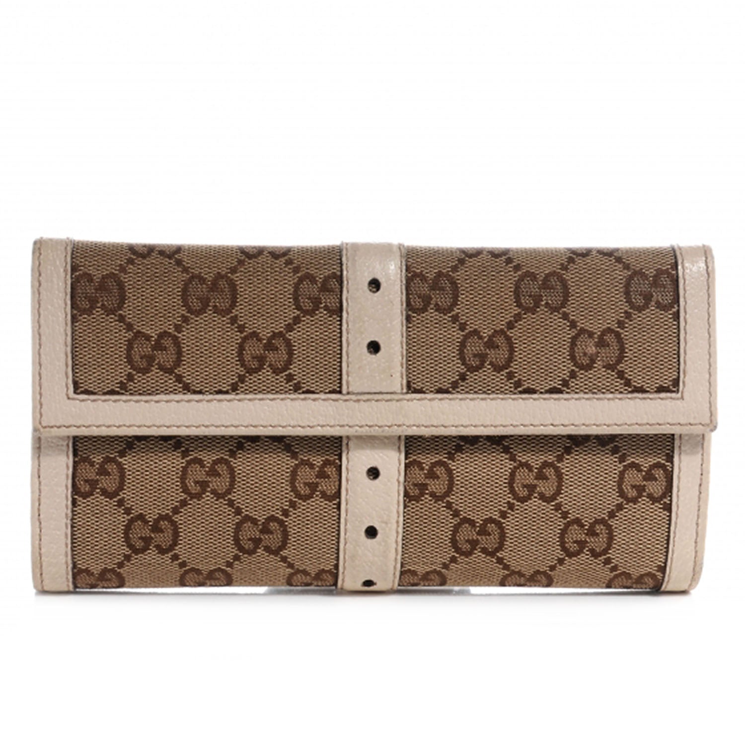 Gucci Monogram Buckle Continental Wallet Off White 3 of 8