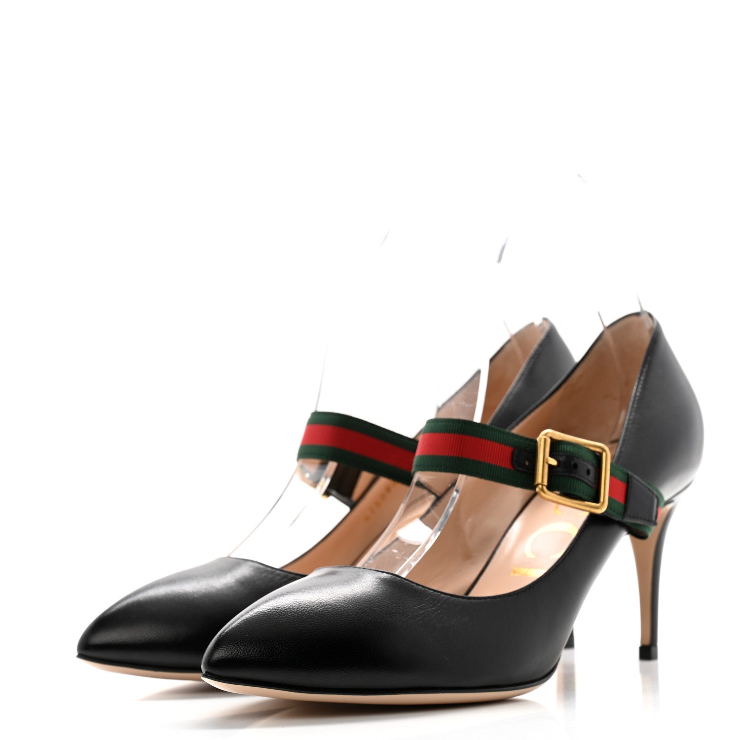 Gucci Malaga Kid Sylvie High Heel Pumps 39 Black 3 of 11