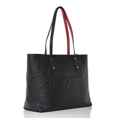 MCM Calfskin Ottomar Monogram Medium Klara Shopper Tote Black 3 of 8