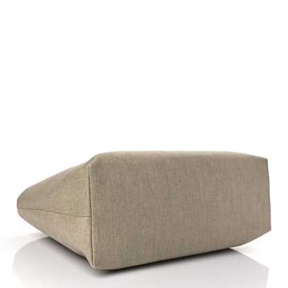Celine Canvas Calfskin Monaco Horizontal Cabas Tan 3 of 9