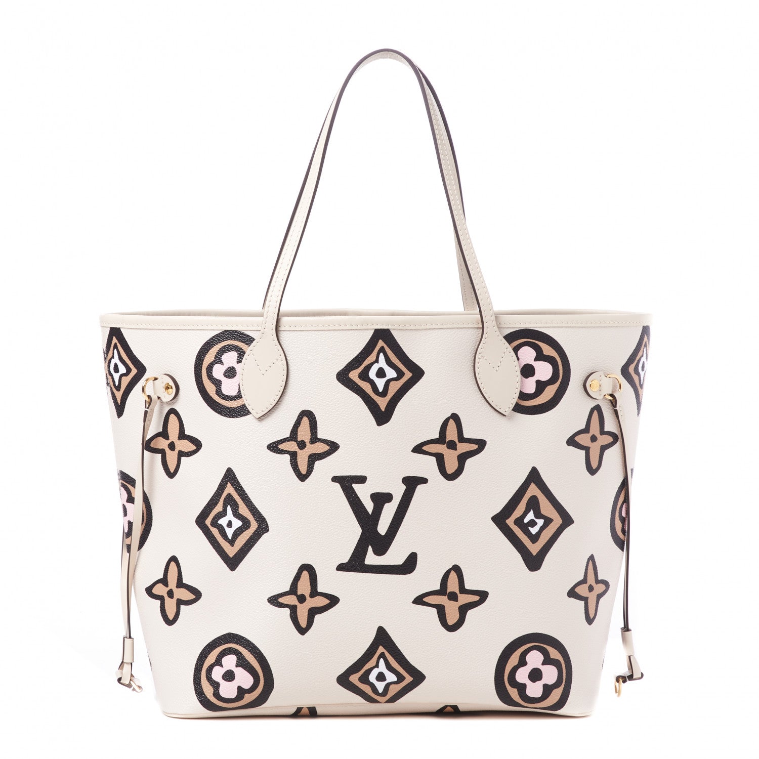 Louis Vuitton Monogram Giant Wild At Heart Neverfull MM Creme 3 of 9