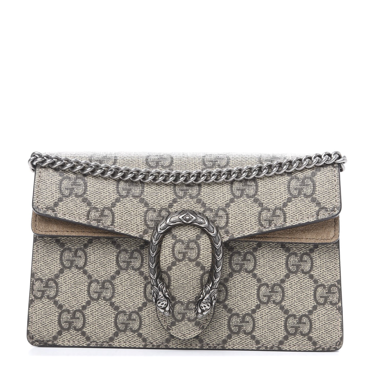 GG Supreme Monogram Super Mini Dionysus Shoulder Bag Taupe
