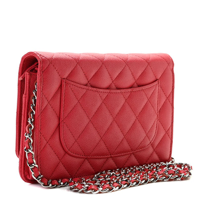 Chanel Caviar Quilted Wallet On Chain WOC Red 2 of 6
