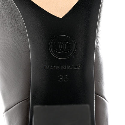 Chanel Calfskin CC Turnlock Ankle Boots 36 Brown 8 of 9