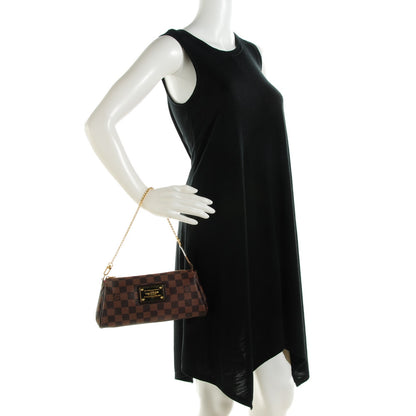 Louis Vuitton Damier Ebene Eva Clutch 2 of 9
