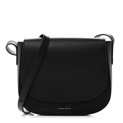 Mansur Gavriel Calfskin Flap Crossbody Bag Black 1 of 7