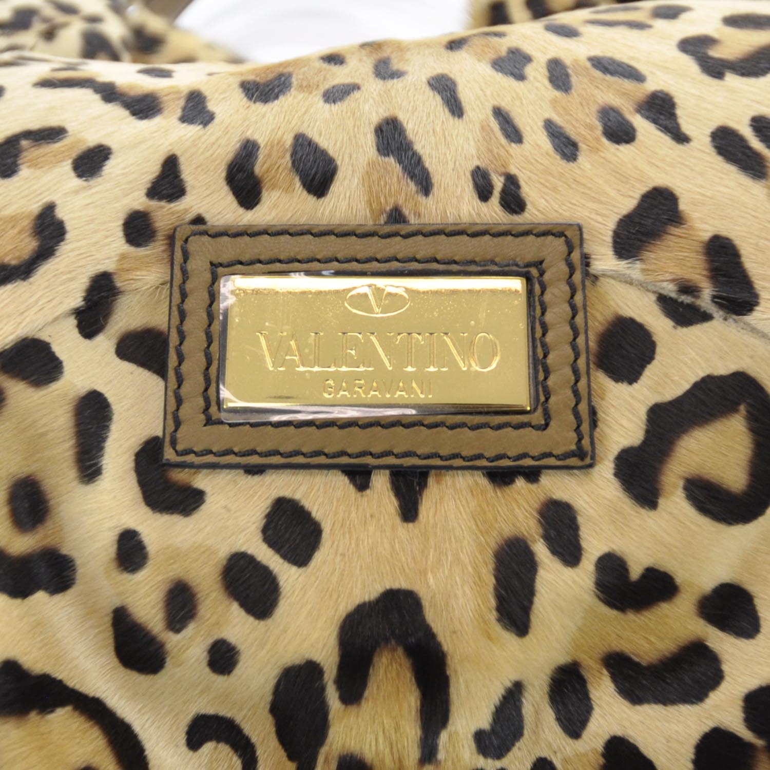 Valentino Garavani Goat Hair Leopard Print 360 Bow Hobo 8 of 10