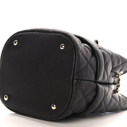 Chanel Caviar Quilted Rolled Up Bucket Drawstring Bag Black 8 of 8