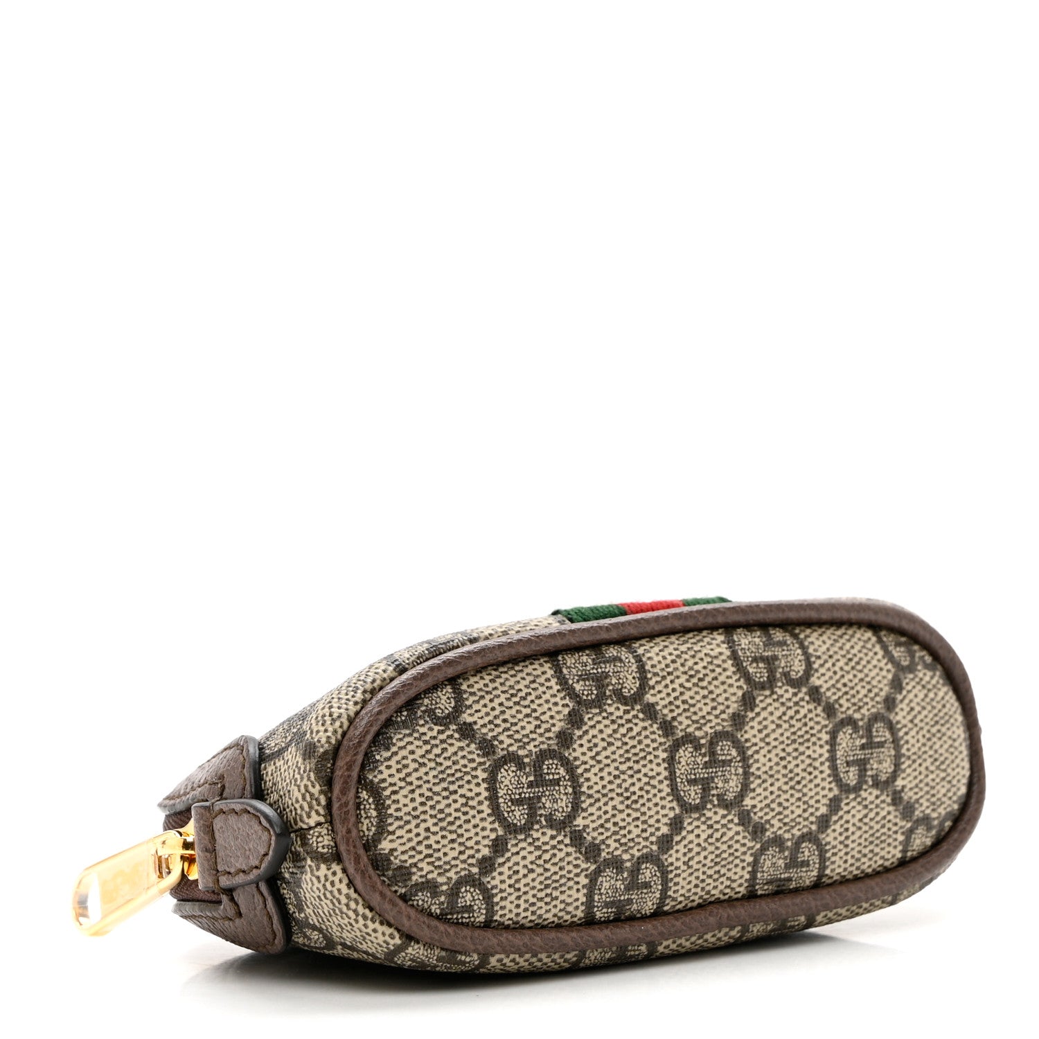 Gucci GG Supreme Monogram Web Ophidia Dome Key Pouch Beige New Acero 3 of 6