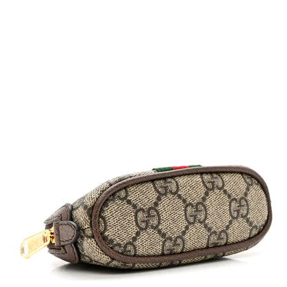 Gucci GG Supreme Monogram Web Ophidia Dome Key Pouch Beige New Acero 3 of 6