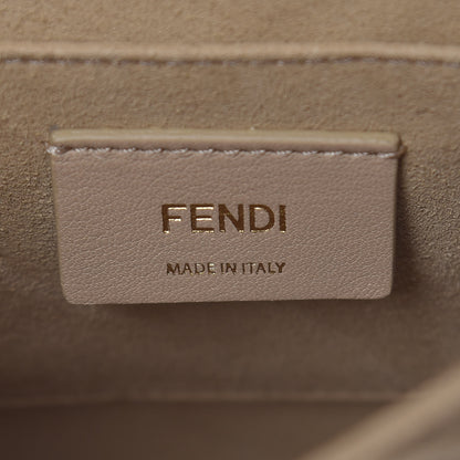 Fendi X FILA Vitello Liberty Mania Bi-Color FF 1974 Embossed Kan I Shoulder Bag White Nebula Multicolor 6 of 9