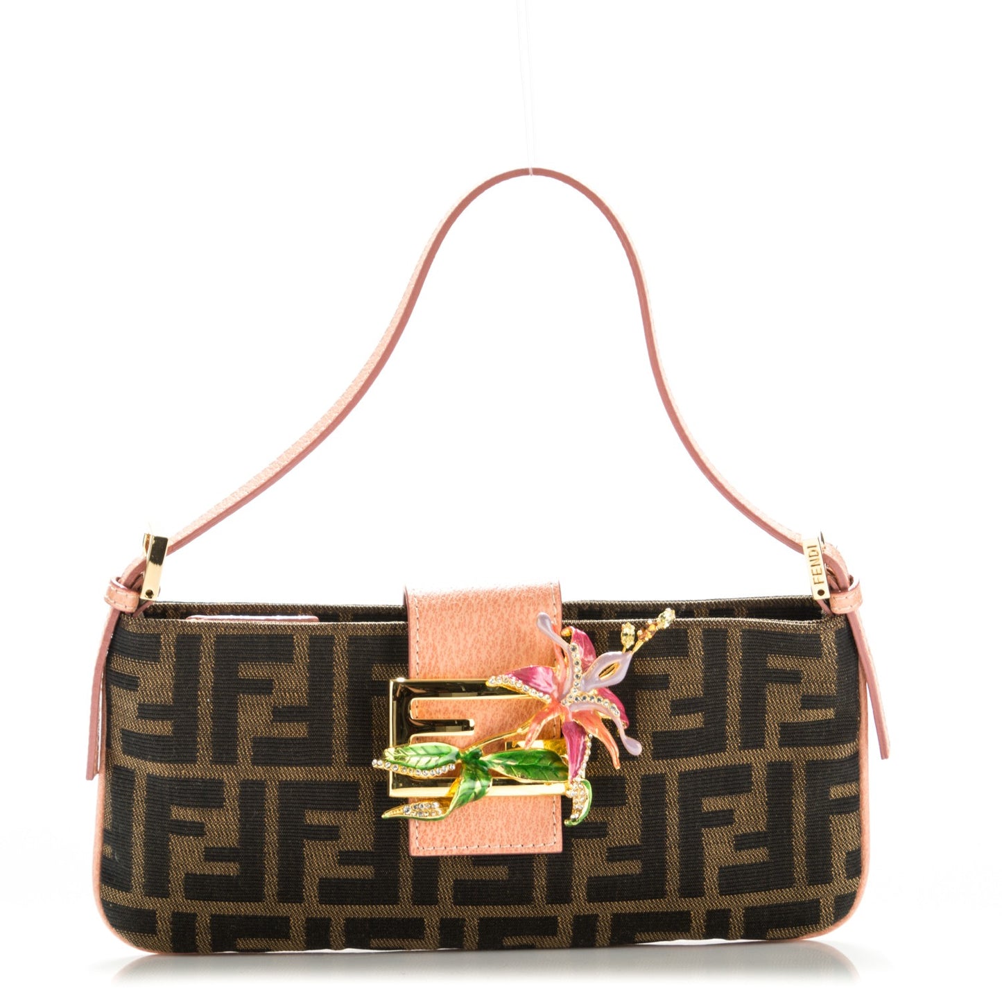 Zucca Crystal Floral Pochette Tobacco Pink