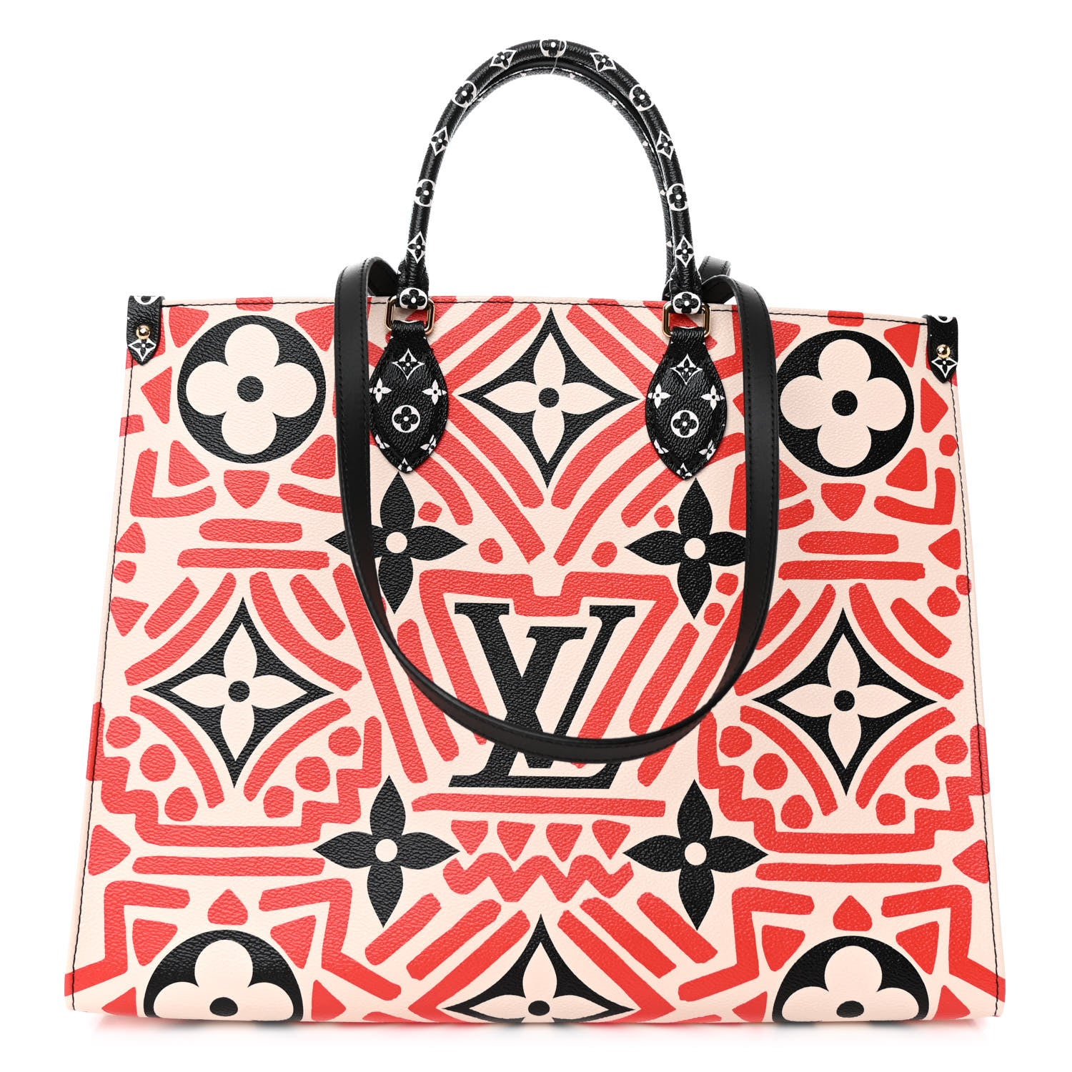 Louis Vuitton Monogram Giant Crafty Onthego GM Creme Rouge Black 1 of 9
