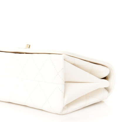 Chanel Calfskin Quilted Enamel Chain Flap White 11 of 12