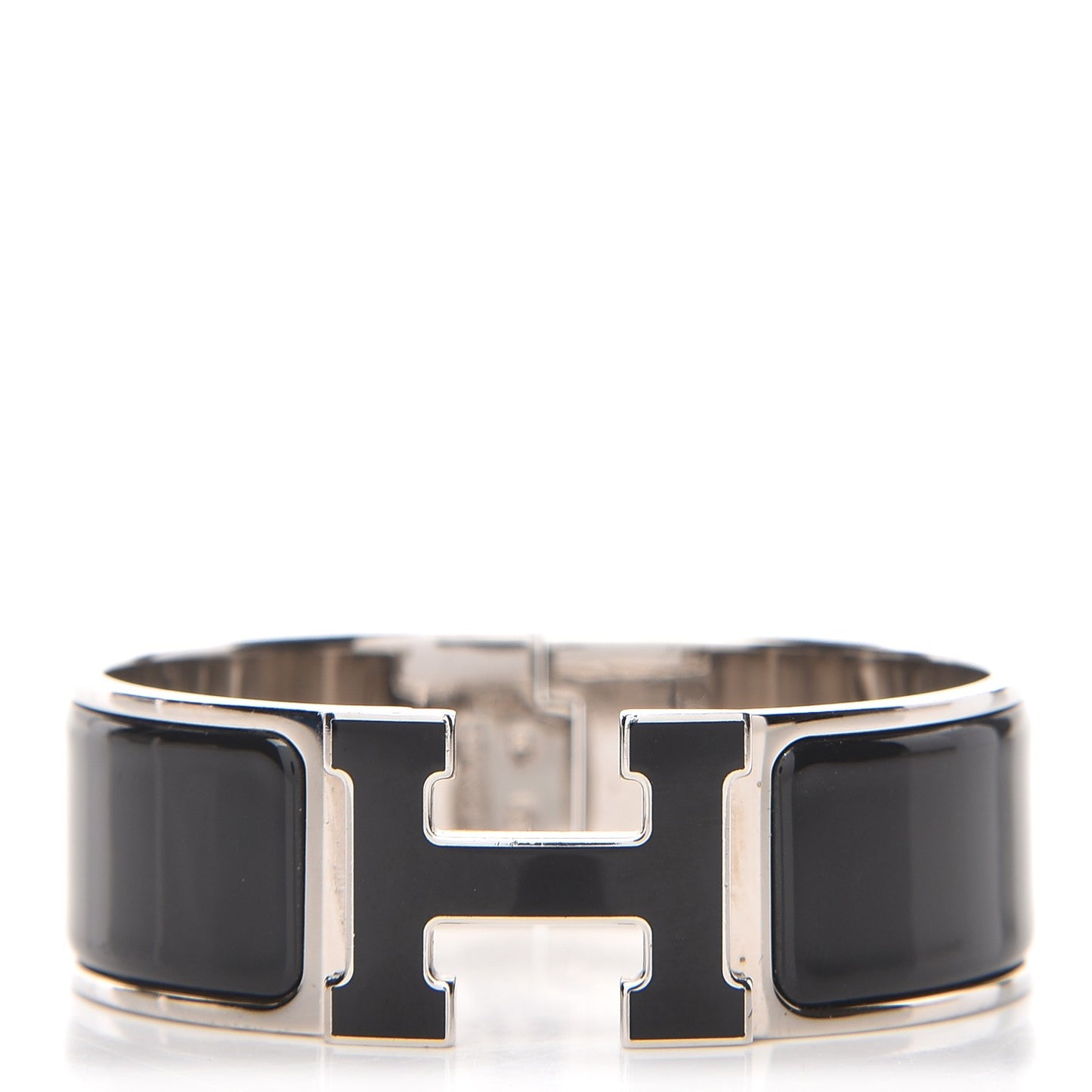 Enamel Wide Clic Clac H Bracelet PM Black