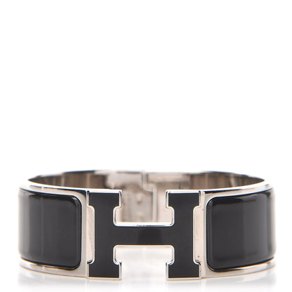 Hermes Enamel Wide Clic Clac H Bracelet PM Black 1 of 4
