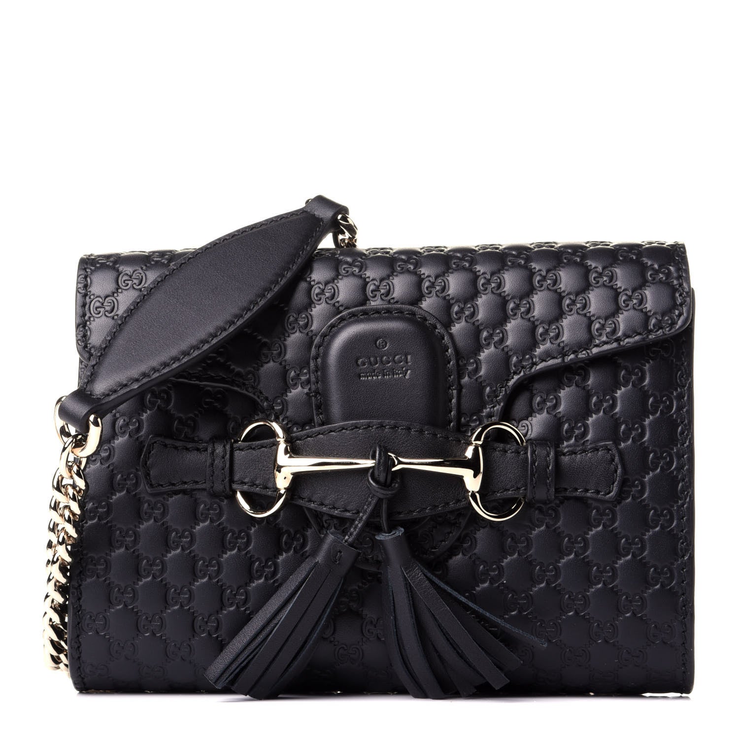 Gucci Microguccissima Mini Emily Shoulder Bag Black 1 of 9