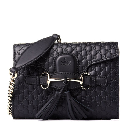Gucci Microguccissima Mini Emily Shoulder Bag Black 1 of 9