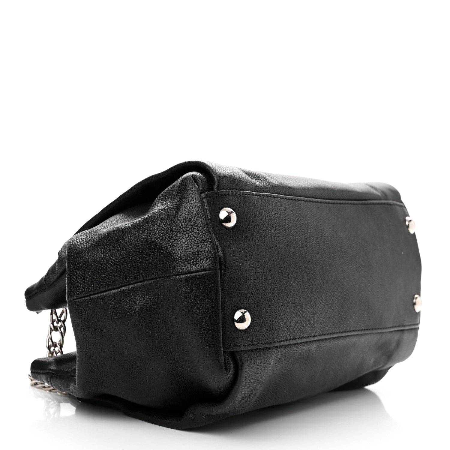 Chanel Caviar CC Tuck Medium Tote Black 4 of 14