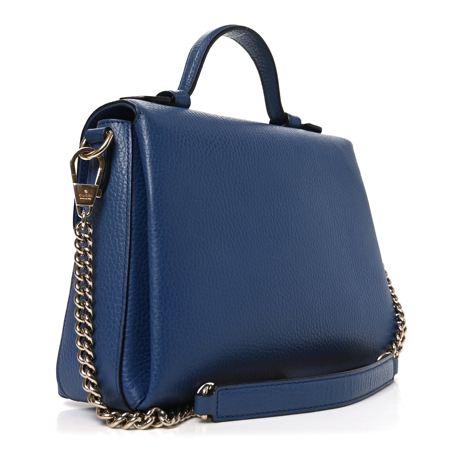 Dollar Calfskin Interlocking G Top Handle Shoulder Bag Caspian