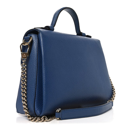Gucci Dollar Calfskin Interlocking G Top Handle Shoulder Bag Caspian 3 of 10