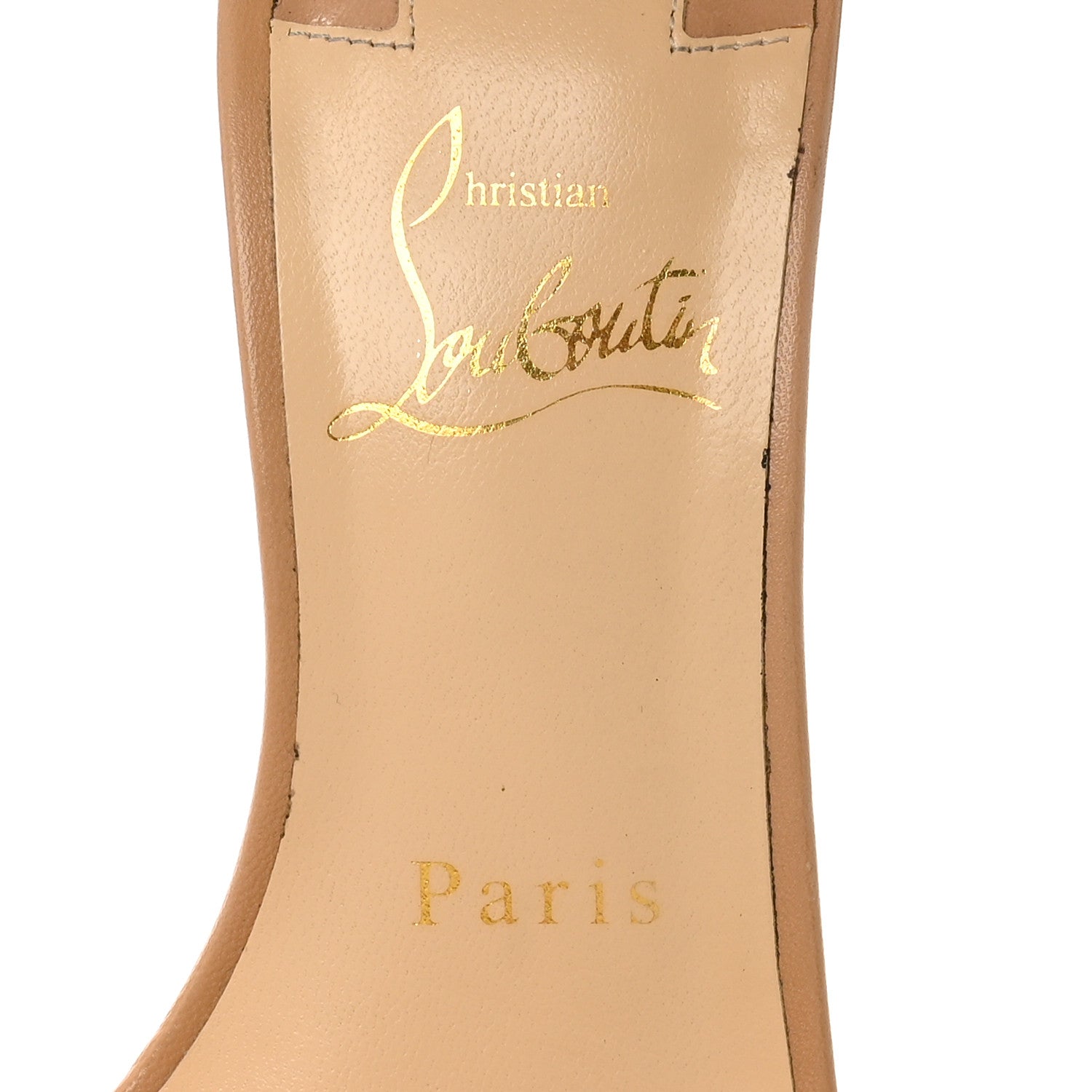 Christian Louboutin Shiny Nappa Blade Runana 100 Sandals 35.5 Nude 7 of 9