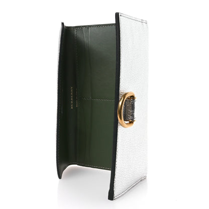 Burberry Goatskin D-Ring Continental Wallet Silver 5 of 7
