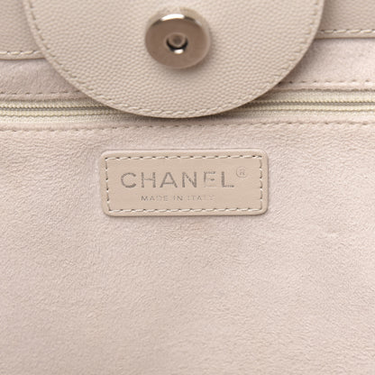 Chanel Caviar Small Studded Deauville Tote Ivory 6 of 18