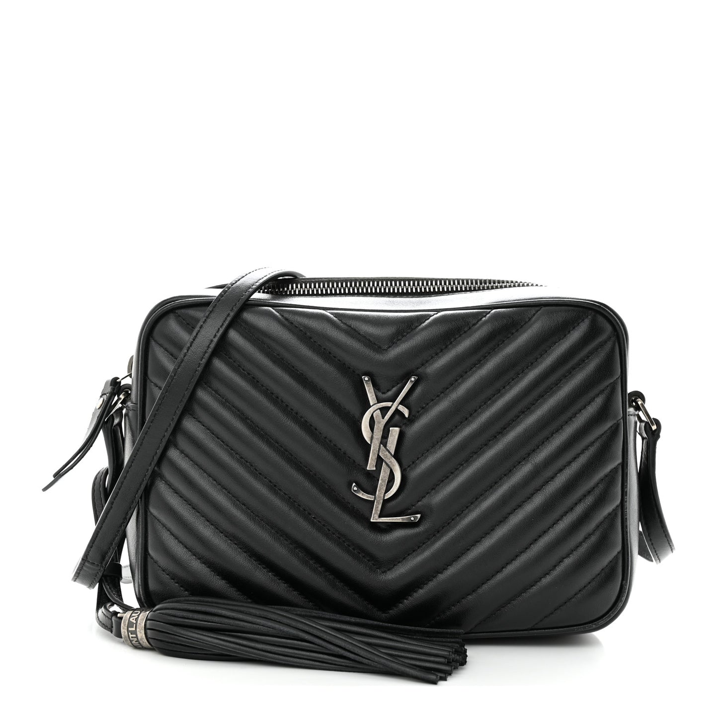 Calfskin Matelasse Monogram Lou Camera Bag Black