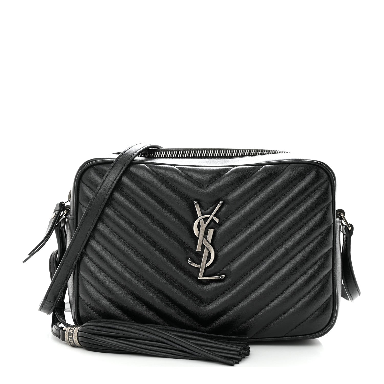 Saint Laurent Calfskin Matelasse Monogram Lou Camera Bag Black 1 of 14