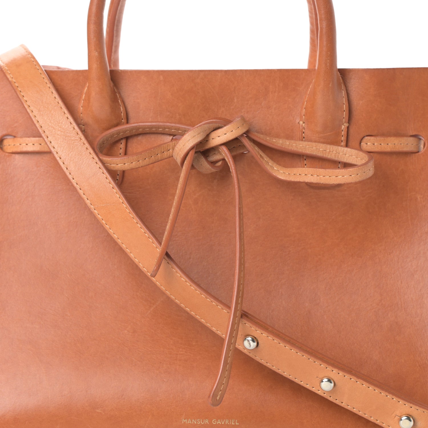 Mansur Gavriel Vegetable Tanned Calfskin Mini Sun Bag Cammello 8 of 18