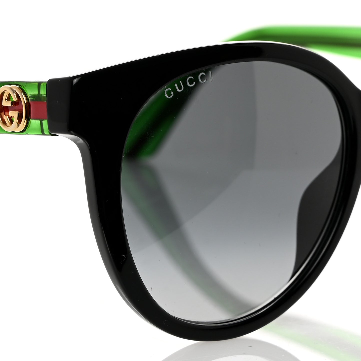 Acetate Round Web Sunglasses GG0702S Black