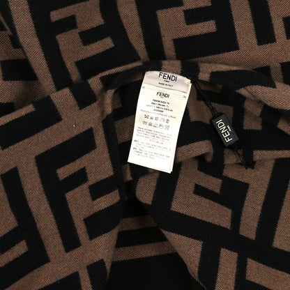 Fendi Wool Silk FF Poncho Camel 3 of 3