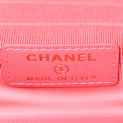 Chanel Calfskin Quilted Mini Maxi Pearls Wallet On Chain WOC Pink 6 of 10