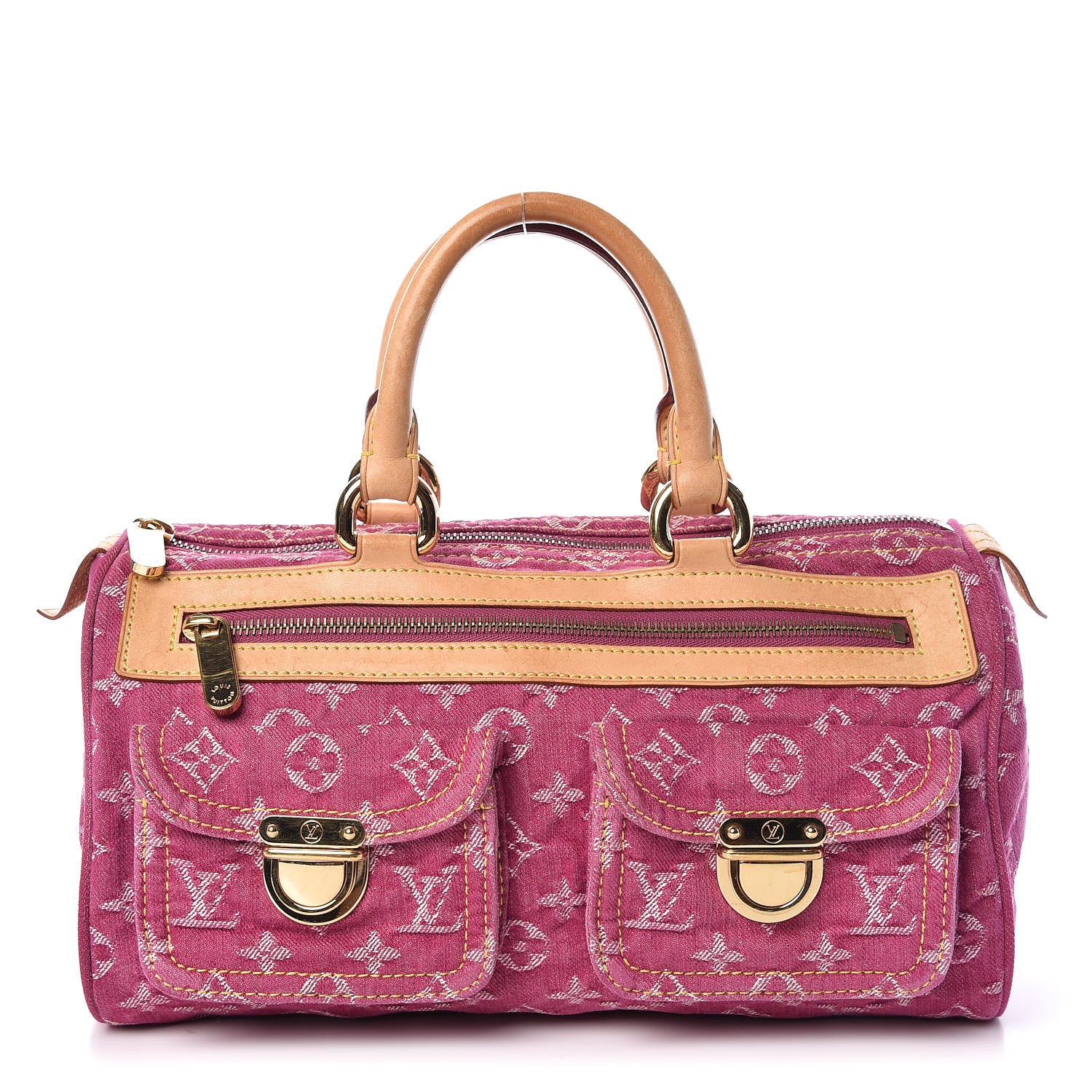 Louis Vuitton Monogram Denim Neo Speedy Fuchsia 1 of 15