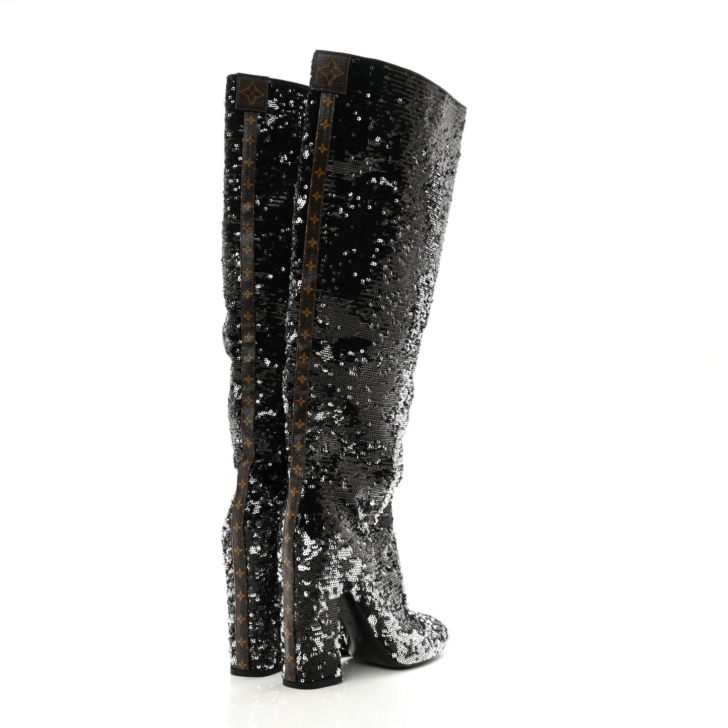 Sequin Donna High Boots 39 Black