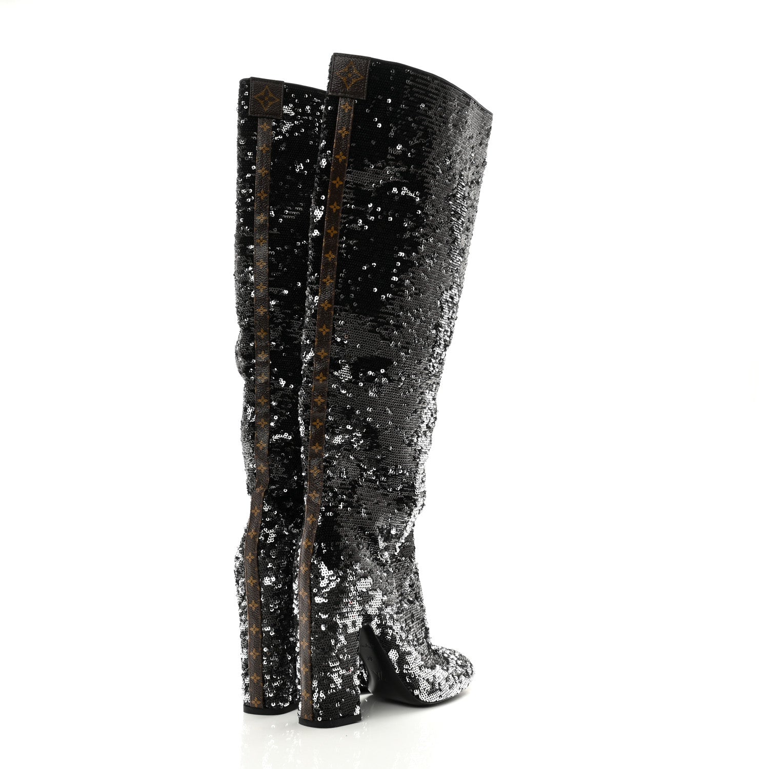 Louis Vuitton Sequin Donna High Boots 39 Black 4 of 9