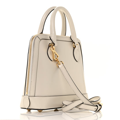 Gucci Boarded Plutone Calfskin Small Horsebit 1955 Top Handle Bag Mystic White 2 of 8