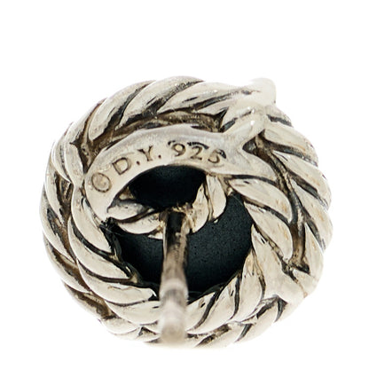 David Yurman Sterling Silver Black Orchid 8mm Chatelaine Earrings 4 of 4