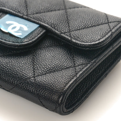 Chanel Caviar Quilted Flap Card Holder Wallet Black 9 of 10