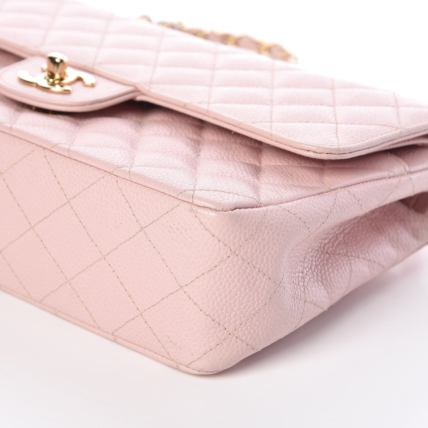 Chanel Caviar Quilted Medium Double Flap Pink 6 of 9