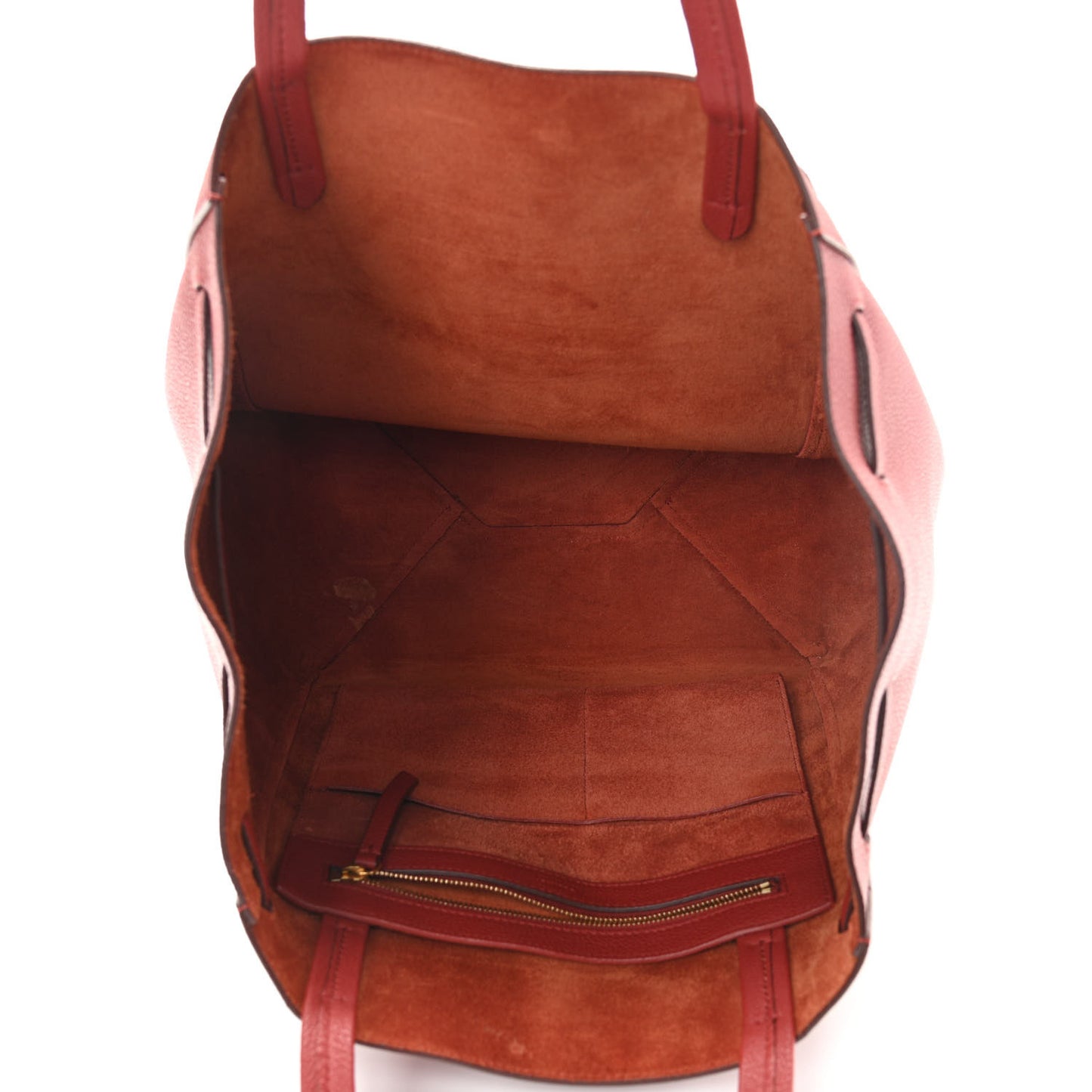 Soft Grained Calfskin Small Belt Cabas Fox Red