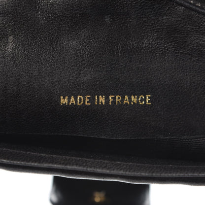 Chanel Lambskin Diamond Stitched French Wallet Black 8 of 22