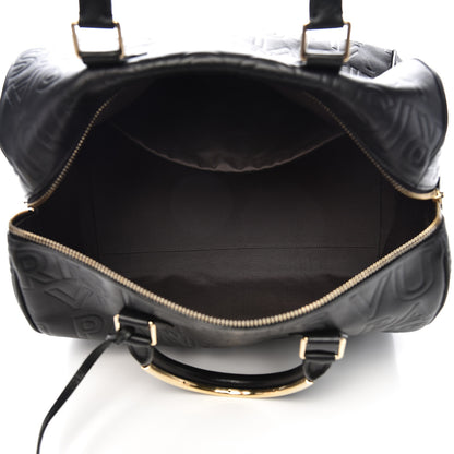 Louis Vuitton Calfskin Embossed Speedy Cube 30 Black 5 of 11