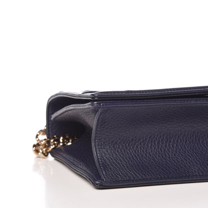 Christian Dior Grained Calfskin Medium Diorama Flap Bag Indigo Blue 10 of 14