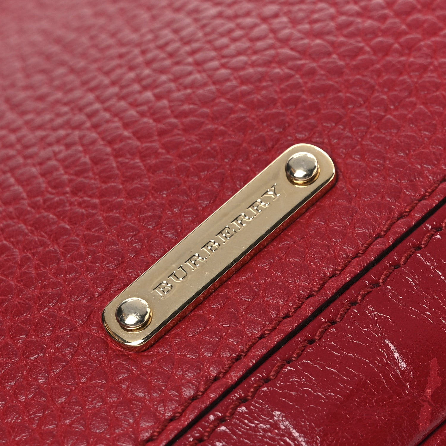 Burberry Signature Grain Calfskin Tassel Peyton Crossbody Clutch Bag Red 24 of 29