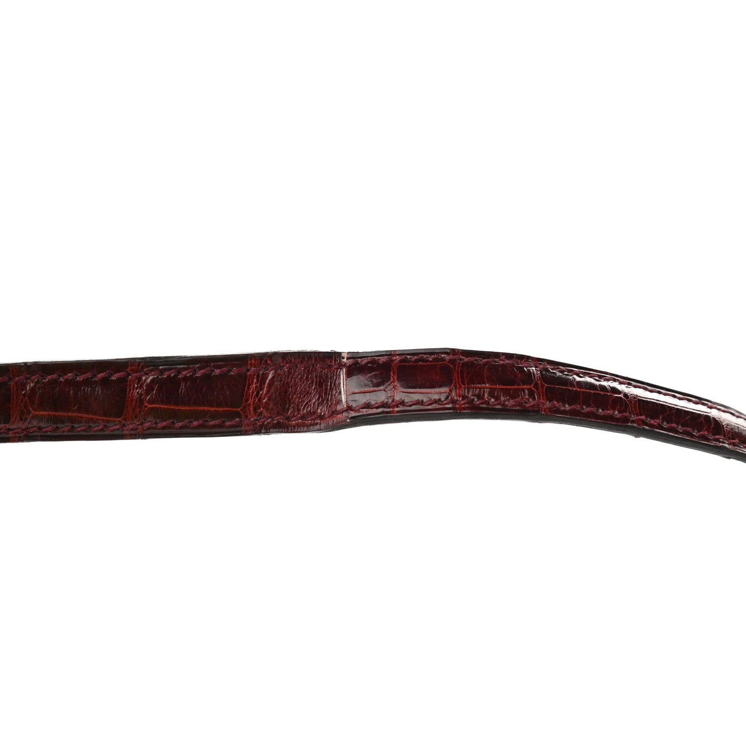 Hermes Shiny Alligator Lizard Marquette Constance 18 Bourgogne Rouge Moyen 10 of 10
