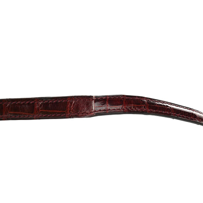 Hermes Shiny Alligator Lizard Marquette Constance 18 Bourgogne Rouge Moyen 10 of 10